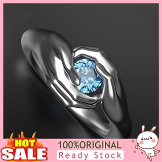 [B_398] Women Alloy Ring Electroplated Tarnish Hugging Cubic Finger Ring for Anniversary