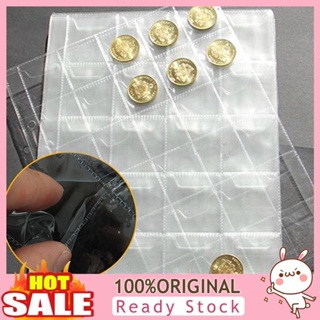 [B_398] 20/30/42 Pockets Clear Ring Holder Album Badge Page Money Collection