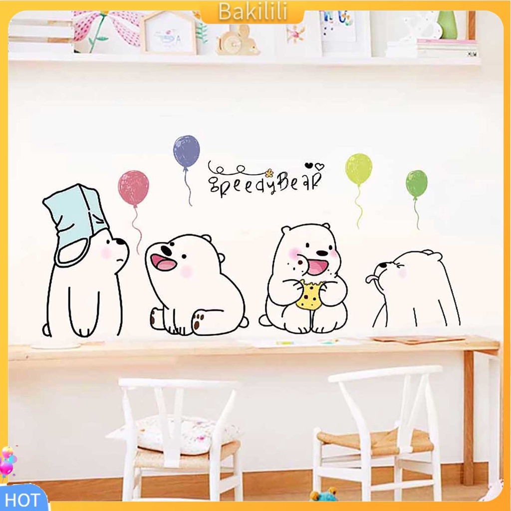 bakilili-สติ๊กเกอร์ติดผนังบ้านน่ารักมีกาวในตัว