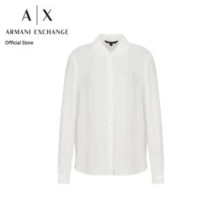 AX Armani Exchange เสื้อเชิ้ตผู้หญิง รุ่น AX 8NYC60 YNQWZ1100 -  สีขาว