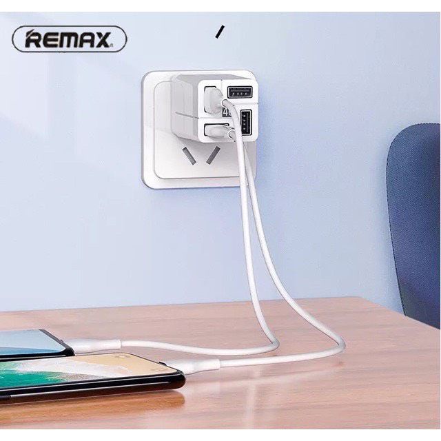 พร้อมส่ง-หัวชาร์จ-remax-adapter-4usb-3-4a-รุ่นrp-u43