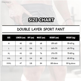 HAPPYPAL Men Double Layer Running Shorts Quick Dry Gym Fitness Jogging Workout Sports Short Pants Seluar Pendek Berlapis