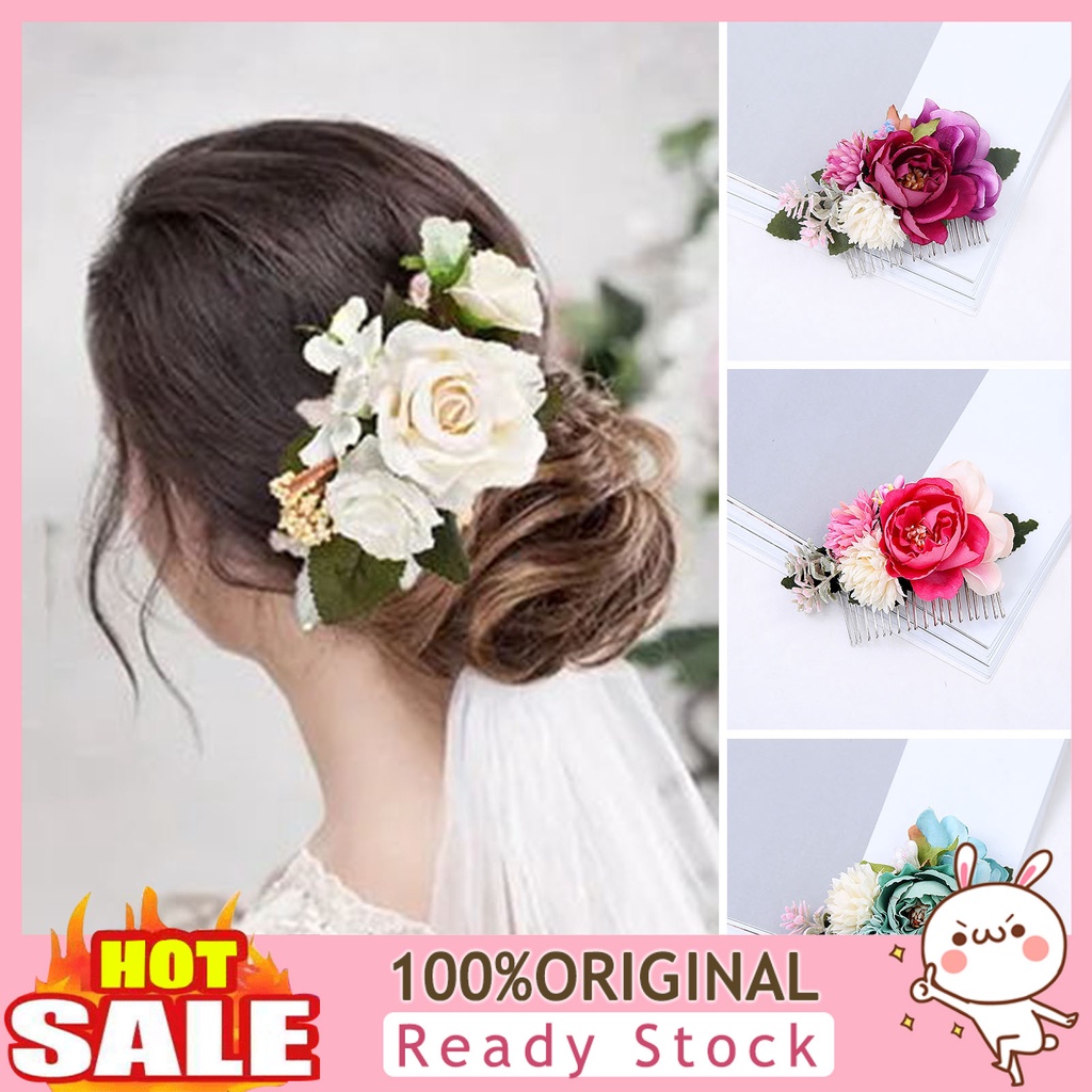 b-398-stunning-bridal-wedding-hair-comb-flower-leaves-decor-hair-clip-handmade-headwear-hair-accessories
