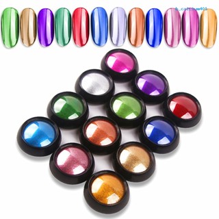 Calciummj 12 Colors Super Thin Mirror Effect Nail Art Chrome Powder Holographic Decoration