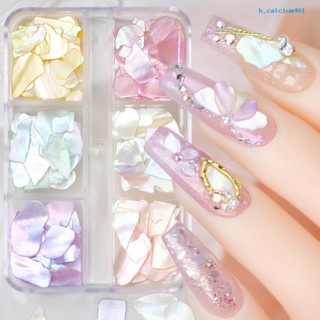 Calciummj 1 Box Nail Decoration Irregular Shape Vivid Color Ultra-Thin Shiny Visual Effect Attractive