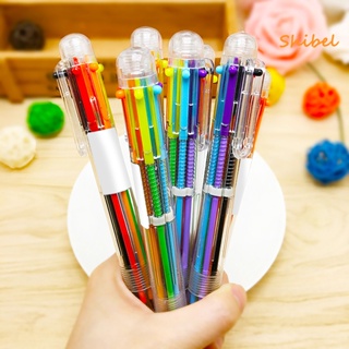 HOT_ 0.5 มม. 6 ใน 1 ปากกาเขียนสีสันสดใสอุปกรณ์เสริมสำหรับนักเรียนโรงเรียน