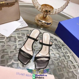 Stuart SW womens velvet block-heel pump sandal casual party street footwear size35-40