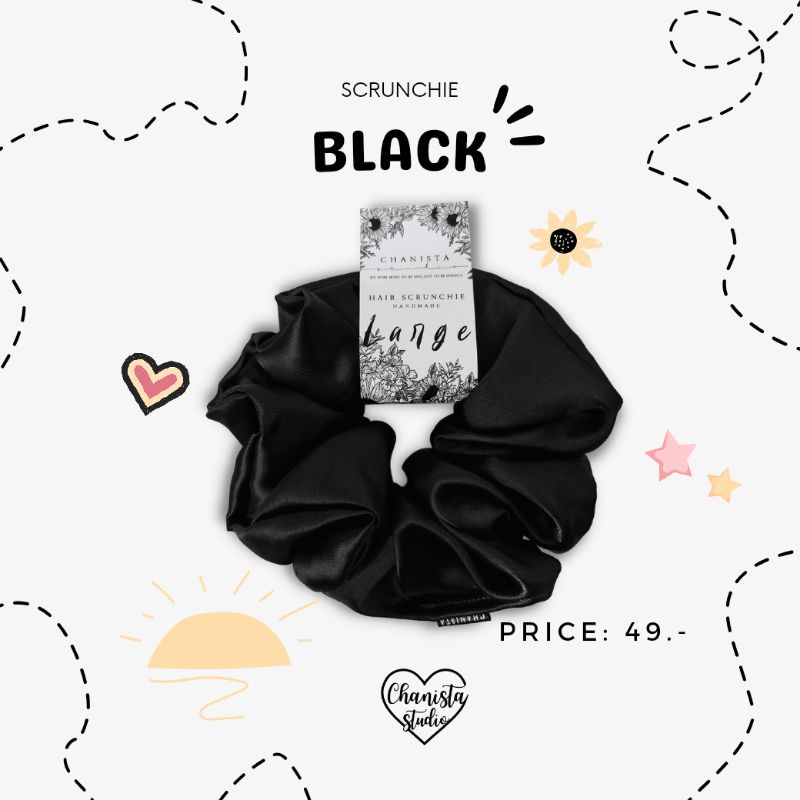 classic-scrunchie-black-ยางรัดผม-รุ่นคลาสสิค-สีดำ