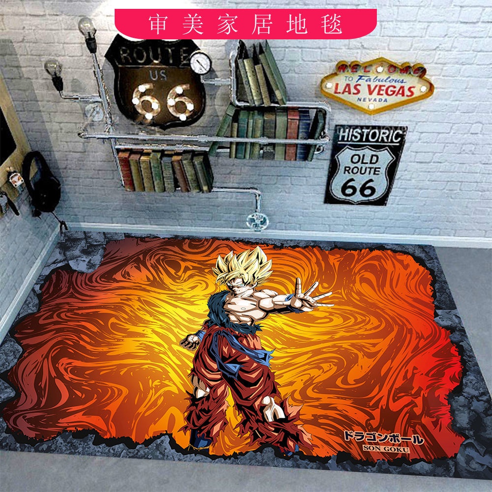 พรมปูพื้น-ลายการ์ตูน-dragon-ball-son-goku-คุณภาพดี-สําหรับห้องนอน-ห้องนั่งเล่น-โซฟา-โต๊ะกาแฟ-โต๊ะคอมพิวเตอร์