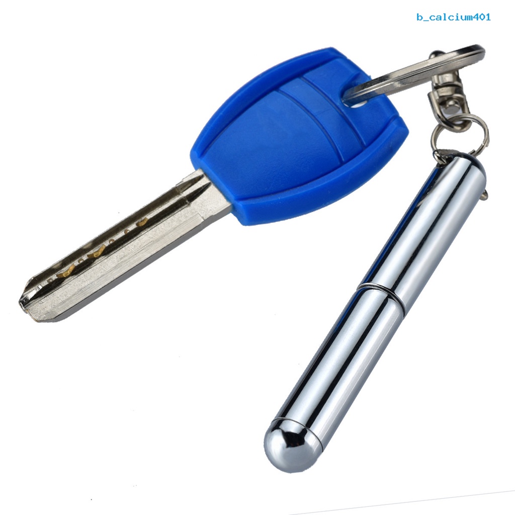 calciwj-retractable-pen-key-ring-portable-comfortable-grip-heavy-duty-stainless-steel-strong-mini