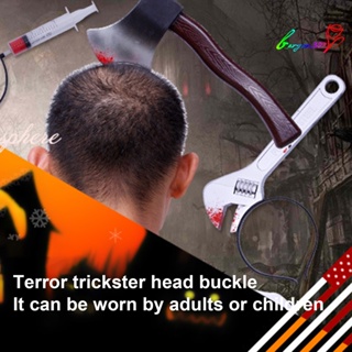 【AG】Halloween Scary Headbands High Elasticity Wear Resistant Costume Accessory Head Halloween Scary Zombie Scissor Headband