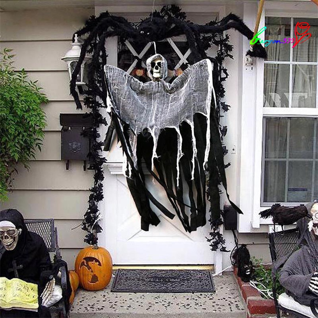 ag-halloween-skull-pendant-ghost-shape-mesh-decoration-horrible-add-hanging-pendant-horror-props