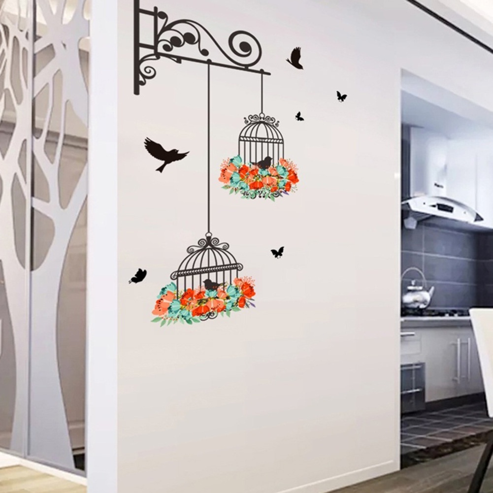 b-398-birdcage-kids-room-bedroom-living-room-wall-diy-art-decals-home-decor