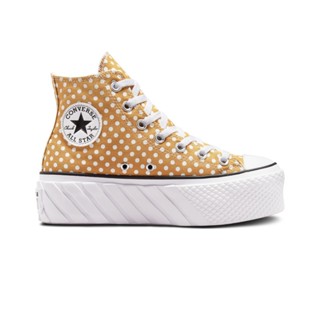 โปรโมชั่น : Converse รองเท้าผ้าใบ รุ่น CTAS Lift 2X Polka Dot Hi YellowWhite - A01186CU2YLWT - สีเหลืองขาว ผู้หญิง