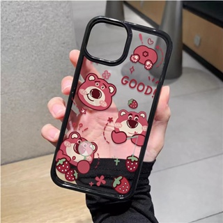 เคสโทรศัพท์มือถืออะคริลิคใส แบบแข็ง ลาย Lotso น่ารัก สําหรับ iphone 14promax 11 13 12 7Plus 8 X XS Max