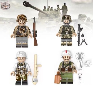 บล็อกตัวต่อเลโก้ รูปอาวุธทหารทหารเยอรมัน ขนาดเล็ก ของเล่นฤดูใบไม้ร่วง ฤดูหนาว สําหรับเด็ก 1 ชิ้น