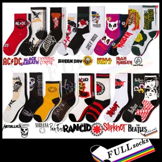 ภาพหน้าปกสินค้าถุงเท้า ลาย วง​ดนตรี วงร็อค ขนาด Free Size​ Bands socks_A1-A15 ซึ่งคุณอาจชอบราคาและรีวิวของสินค้านี้