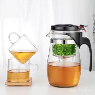 🌞500ml กาชงชา แบบกด กาน้ำชา กากรองชาแก้ว ขนาด แก้วชงชา กาชงชา Tea Pot ถอดที่กรองใบชาได้ AG666