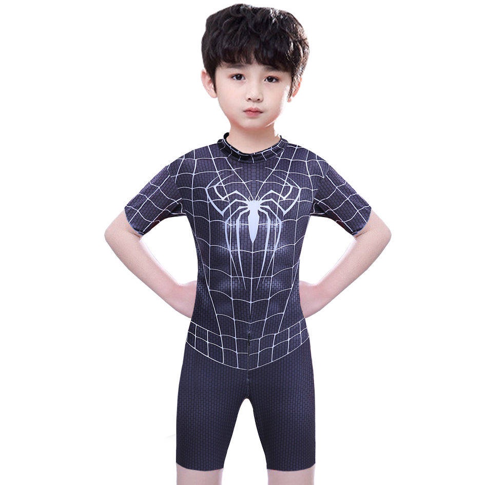 cosplay-costume-captain-america-ชุดว่ายน้ำเด็กชุดว่ายน้ำยาววันพีซสไปเดอร์แมนชุดว่ายน้ำเด็กไอรอนแมนรุ่นใหม่ฤดูร้อน