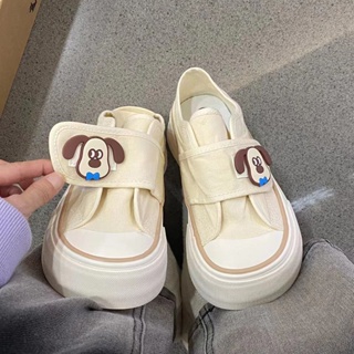 [พร้อมส่ง] รองเท้าผ้าใบ Velcro สไตล์เกาหลี 2023