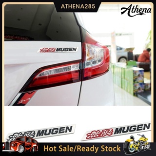 Mugen Letters สติกเกอร์ติดรถยนต์สติกเกอร์รูปโลหะ 3D ตราสัญลักษณ์สำหรับ Honda