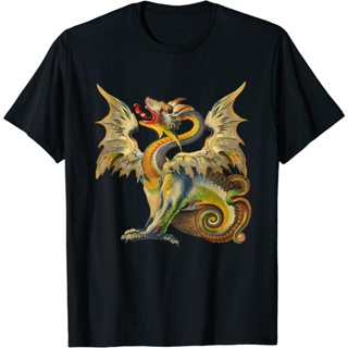 เสื้อยืด Dragon Mythical Beast Medieval Renaissance Fantasy Dragon