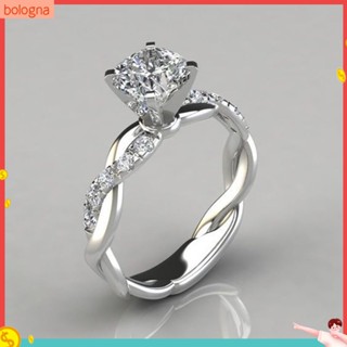 (Bologna) ของขวัญเครื่องประดับผู้หญิงแหวนหมั้นแต่งงาน Cubic Zirconia