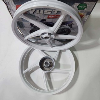 เวฟ125R ล้อแม็ก WAVE125R , WAVE100S 2005 5 ก้าน 1.40/1.60x17 หน้าดิสหลังดั้ม สีขาว ***5 ก้าน***