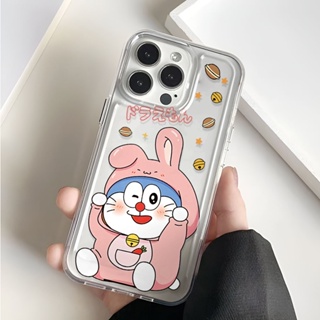 เคสโทรศัพท์มือถือ แบบใส ลายการ์ตูนโดราเอมอน สําหรับ iphone 14 Pro Max 11 13 12 7Plus X XS Max 8 7