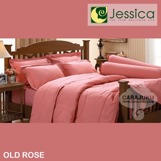 JESSICA ชุดผ้าปูที่นอน สีแดงโอรส OLD ROSE #เจสสิกา ชุดเครื่องนอน ผ้าปู ผ้าปูเตียง ผ้านวม ผ้าห่ม สีพื้น
