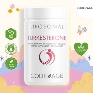 CODEAGE Liposomal Turkesterone -120 Capsules เพิ่มมวลกล้ามเนื้อ ⚡เพิ่มศักยภาพและประสิทธิภาพในการออกกำลังกาย⚡