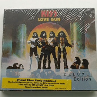 แผ่น Cd Kiss Band-LOVE GUN Heavy Metal Rock European Unopened 2 แผ่น สําหรับตกแต่งบ้าน