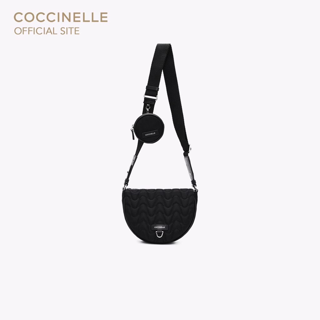 coccinelle-กระเป๋าสะพายผู้หญิง-รุ่น-blaire-nylon-matelasse-crossbody-bag-150101-สี-noir