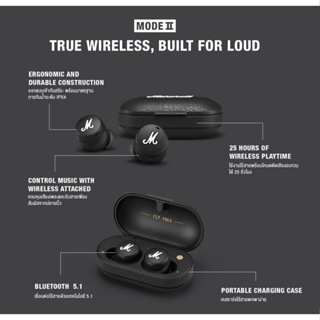 New Arrival Marshall MODE II Bluetooth Headphones Wireless True Bass Heavy Duty Warranty 1 Year Features