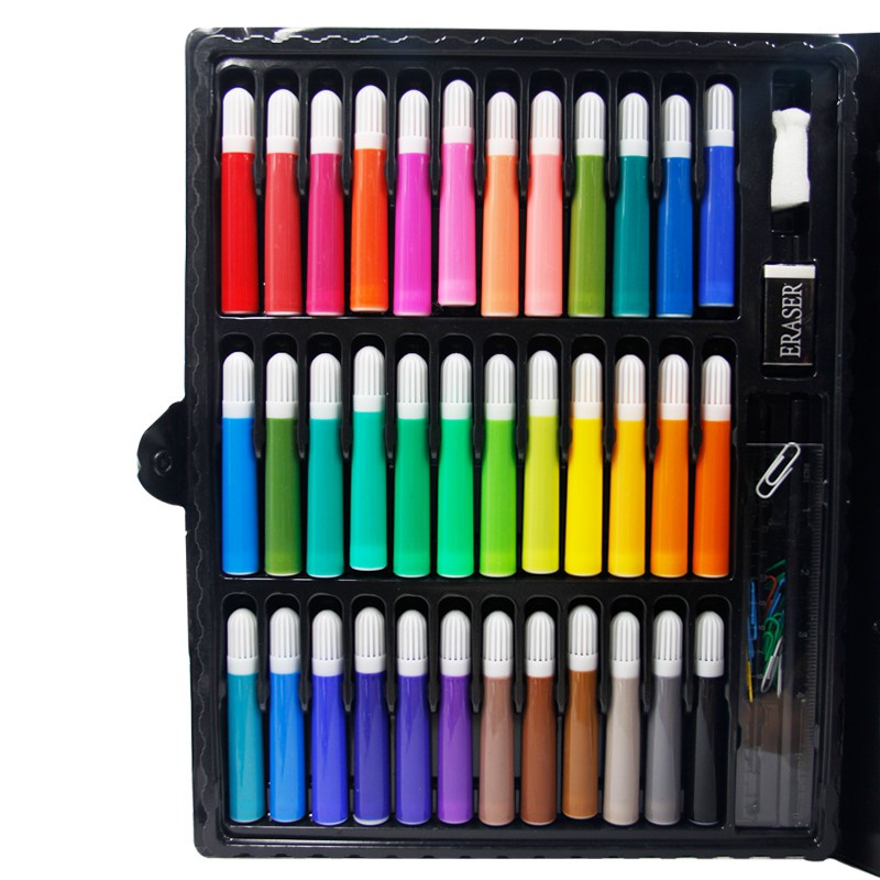 live-พาเลทชุดระบายสี-เซ็ทระบายสี-150-ชิ้น-สีน้ำ-สีเทียน-ดินสอ-ยางลบ-ไม้บรรทัด-สีช็อก-เด็ก-art-set-150piece-อุปกรณ์ระบาย