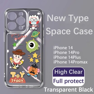 เคสโทรศัพท์มือถือแบบนิ่ม ใส กันรอยเลนส์กล้อง ลายการ์ตูน Toy Story แฟชั่น สําหรับ iphone 14 pro max 11 12 13 7 8 Plus X XR XSMax