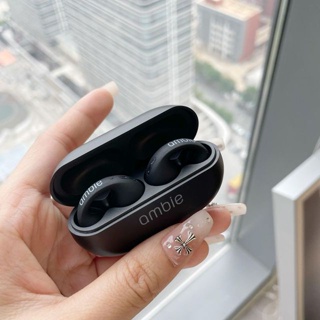 พร้อมส่ง🚚ETRONIK ใหม่ Ambie AM-TW01 เสียง Earcuffs Ear Bone Conduction ต่างหูหูฟังไร้สายบลูทูธ 5.2 สำหรับ Sony เสียงคุณ