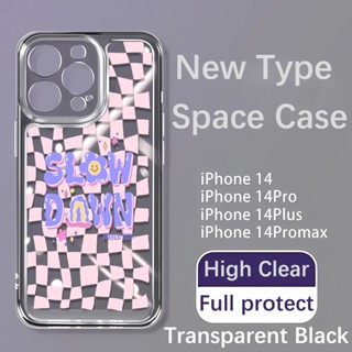 เคสโทรศัพท์มือถือแบบนิ่ม ใส กันรอยเลนส์กล้อง ลายอวกาศ แฟชั่น สําหรับ iphone 14 pro max 11 12 13 7 8 Plus X XR XSMax
