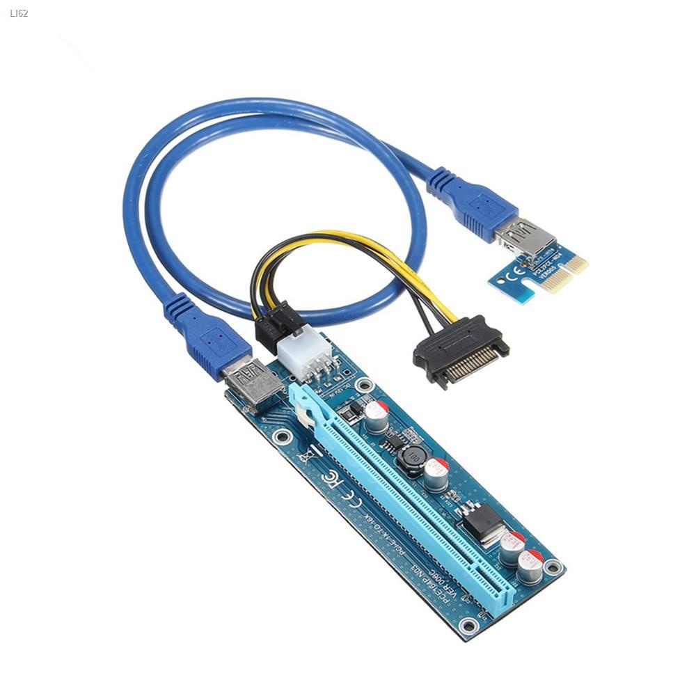 ♨USB 3.0 PCI-E Express 1X 4x 8x 16x Extender Riser Adapter Card SATA ...