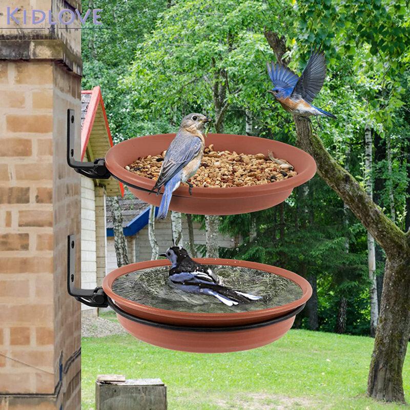 kidlove2pcs-hummingbird-ถาดให้อาหารกลางแจ้งความจุมากเครื่องป้อนนกติดตั้งง่ายพร้อมวงเล็บทนทาน