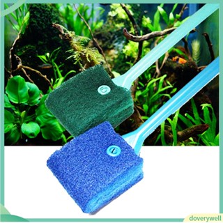 (Doverywell) Double Side Brush Cleaner Scrubbers Aquarium Long Handle Fish Tank Cleaning Tool