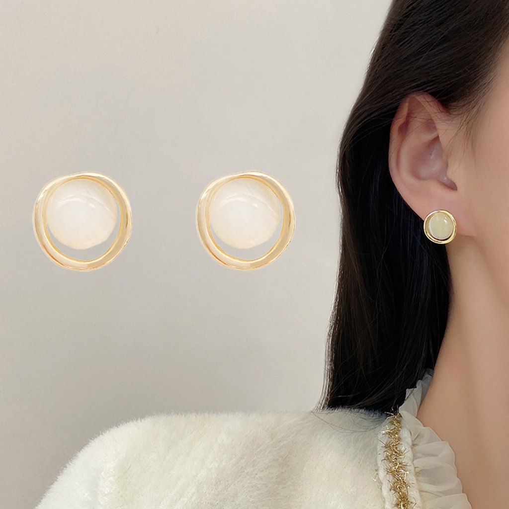 b-398-เครื่องประดับ-ต่างหู-โอปอล-ทรงกลม-ขัดเงา-สําหรับผู้หญิง-1-คู่