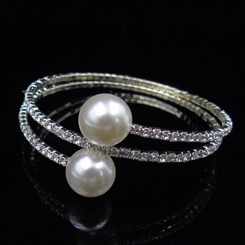 b-398-women-full-rhinestone-multi-layer-bracelet-faux-pearl-open-bangle