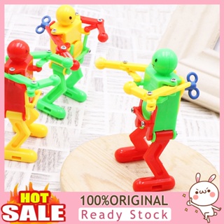 [B_398] Funny Clockwork Spring Plastic Up Cute Dancing Robot Toy Children Kids Gift