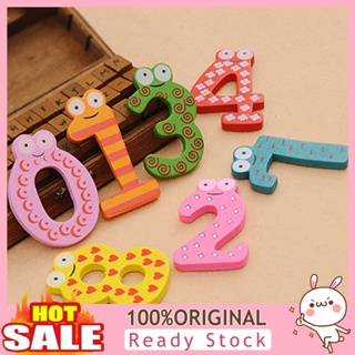 [B_398] 10Pcs Cute Wooden Fridge Number 0-9 Kids Educational Toy Set