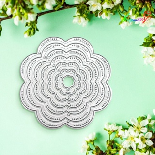 【AG】1 Set Cutting Die Delicate Waterproof Geometric Flower Shape Making Embossing Stencil for Scrapbooking