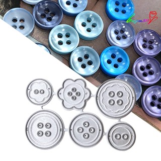 【AG】Cutting Die DIY Effective Carbon Steel Cute Button Shape Stencil Mold for Card