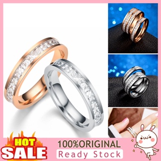 [B_398] Women Ring 2-layers Minimalist Polished Dainty Luxury Gift Golden Silver Sparkling Rhinestone Adults Finger Ring Fashion Jewelry