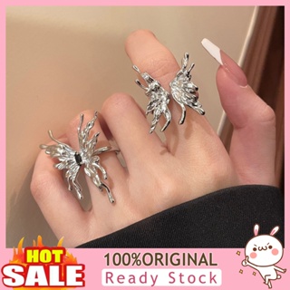 [B_398] Finger Band Personality Niche High-end Adjustable Shiny Dress Up Unfading Irregular Butterfly Ring Jewelry Accessory