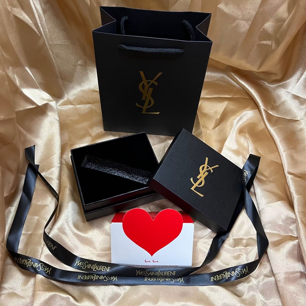 saint-laurent-ysl-เคาน์เตอร์ของขวัญวันเกิดดั้งเดิมกล่องของขวัญกระเป๋าถือน้ำหอมถุงของขวัญลิปสติก